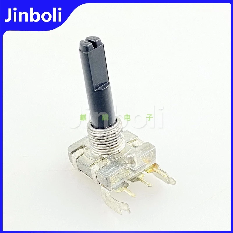 

2PCS EC16 Type Horizontal Encoder Audio Amplifier Volume Potentiometer 3Pins D Shaft Length 30MM Step 24 Points 24 Pulses