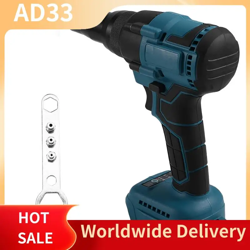 Lightweight Cordless Electric Rivet Gun 2.4-4.8Mm Rechargeable Blind Riveter Nut Gun With LED For 18V Battery Not Include