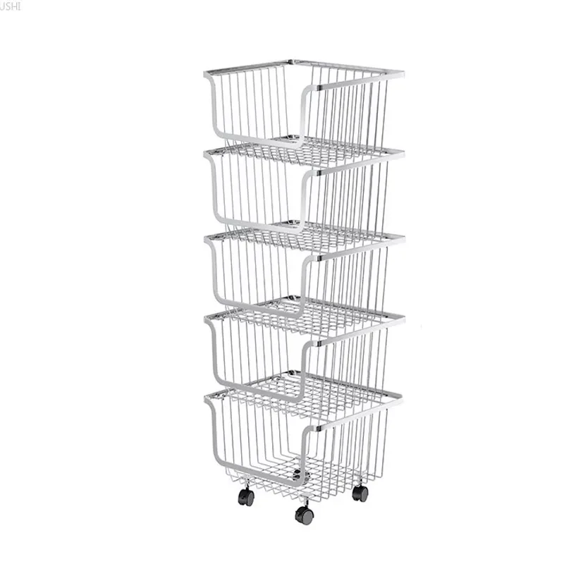 304 Stainless Steel Kitchen Rack, Storage Basket, Household Goods, Fruit and Vegetable Rack, Room Organizer