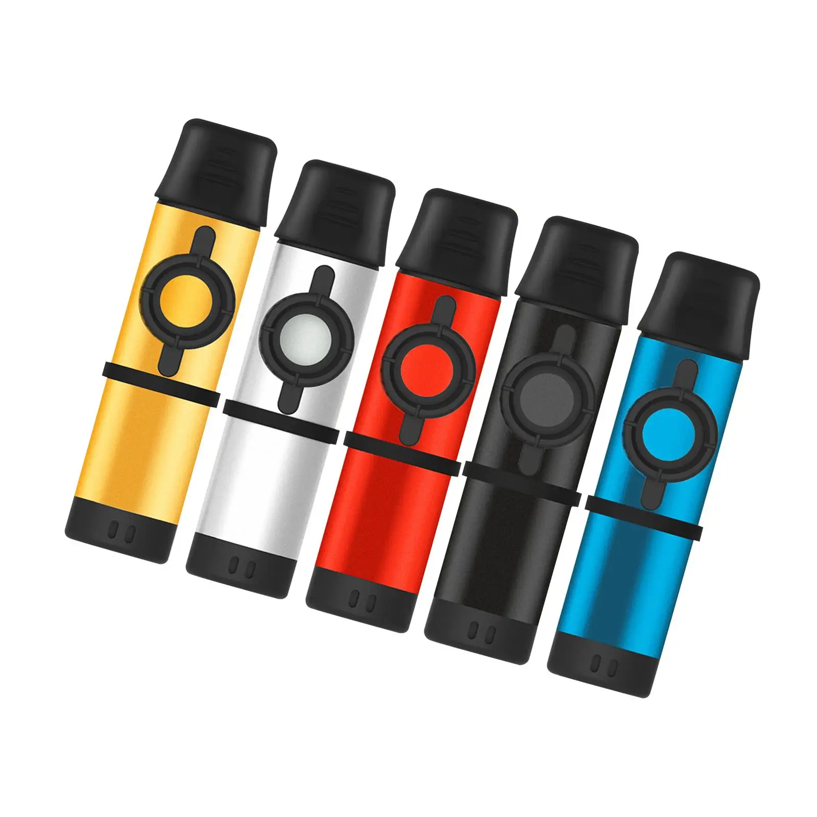 Metal Kazoo with 5 Extra Membranes ,Easy to Learn ,Silicone Cover to Keep Mouthpiece Clean Musical Instruments Portable Unique