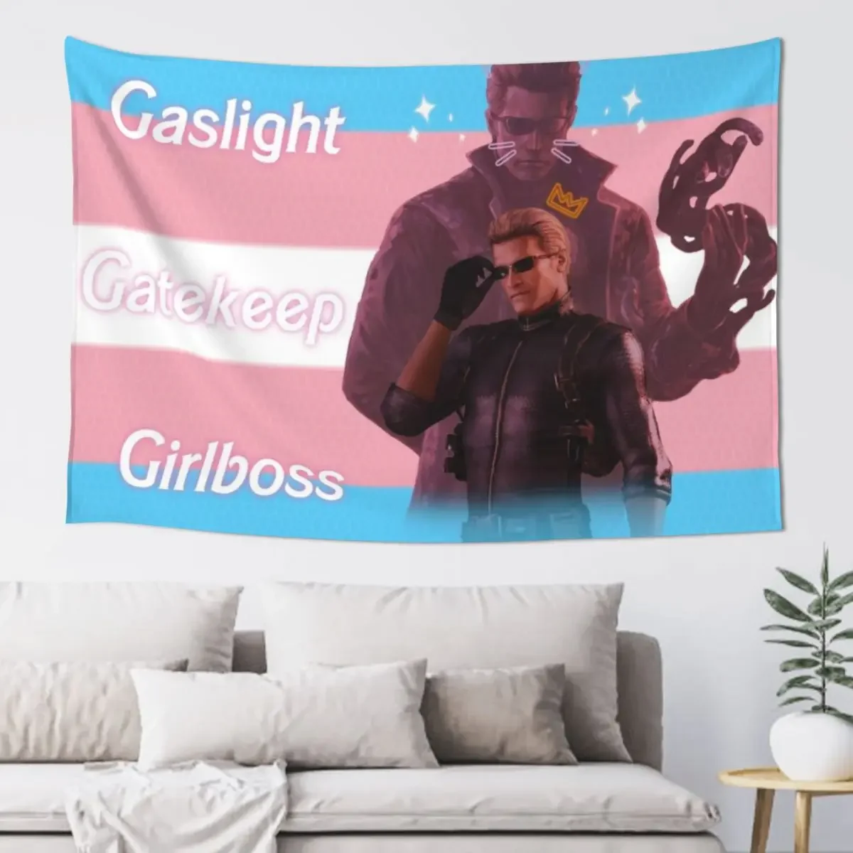 Trans Wesker Tapestry Christmas Decoration Aesthetic Home Decor Wall Coverings Room Decor Cute Tapestry