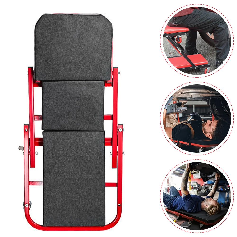 Sgabello Meccanico Pieghevole 2 in 1 Multifunzione con Sedile Regolabile e Ruote…