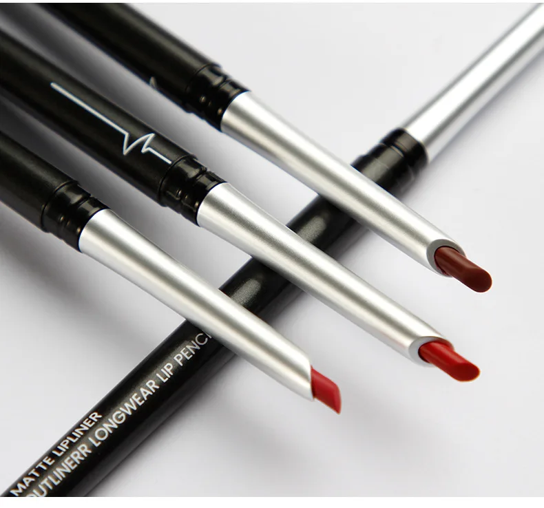 Luxe make-up mat waterdicht voeringpotlood Fijne lippenstift-fluweelzachte textuur, 24 uur langdurig, waterdicht en veegbestendig