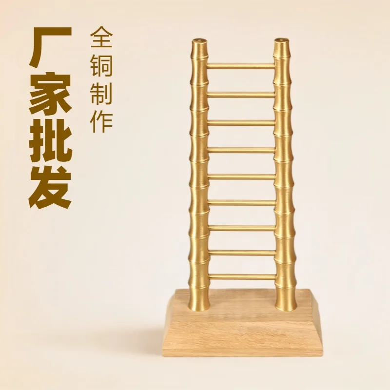 

Brass Bamboo by Step New Home Opening Living Room Small Ladder Ornament Housewarming Decoration