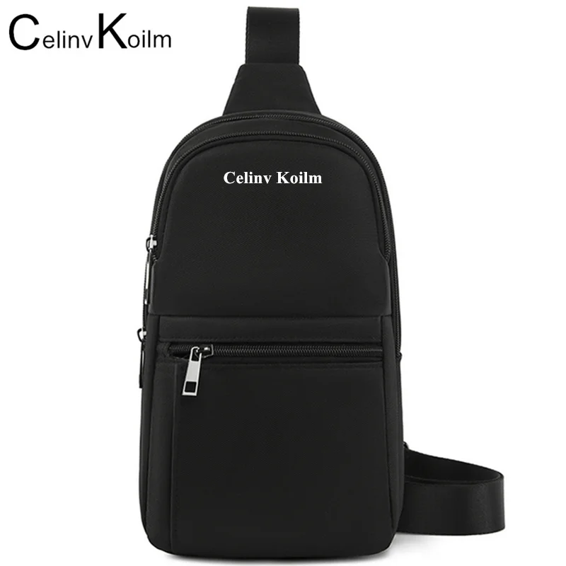 

Celinv Koilm Waterproof Casual Chest Bag Male Crossbody Fashion Shoulder Trend Black Messenger Sling Travel Bag Hot Sale