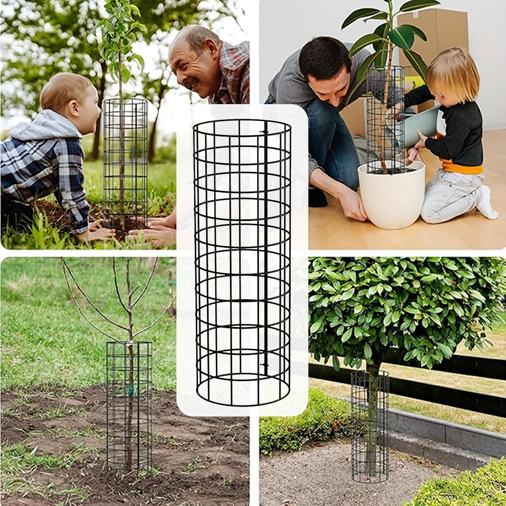 

6 Pcs Tree Trunk Protector with Zip Ties & Stakes Metal Plant Guard Protectors Tree Bark Protector for Damaged Bark Protector