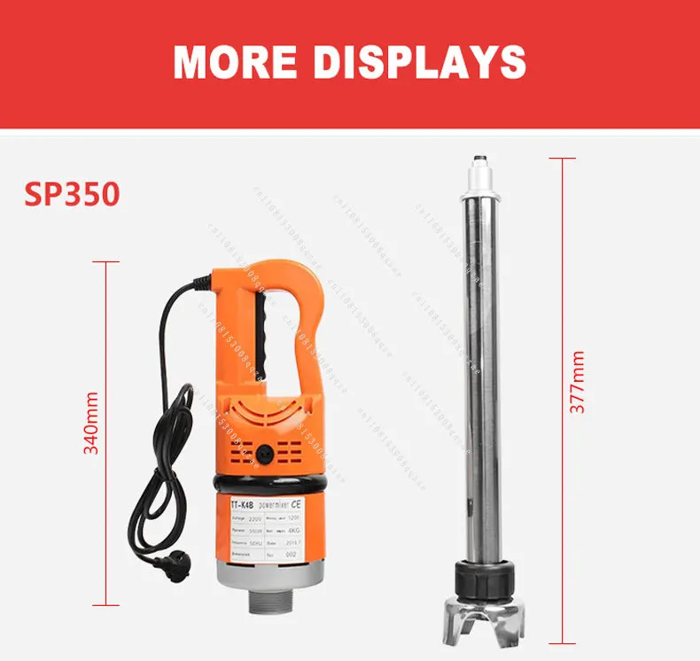 Portable Blender Food Mixer Commercial Ice Cream Stir Bar Mixing Machine Electric Meat Grinder Juicer Stick view 6