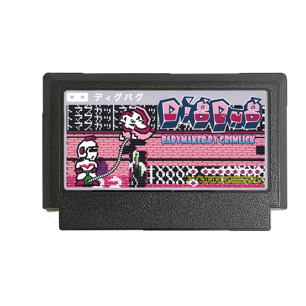 Babymaker by Grimlick (Dig Dug Hack) - Un nuevo cartucho de juego FC Famicom de 60 pines para consola de juegos de ordenador familiar Nintendo