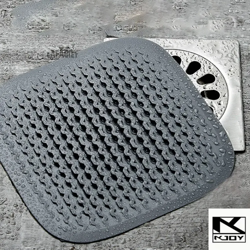 kkjoy - Filtre flexible en silicone pour drain de douche, attrape-cheveux, utilisé pour le drain de sol de la baignoire, anti-bouchon, facile à nettoyer