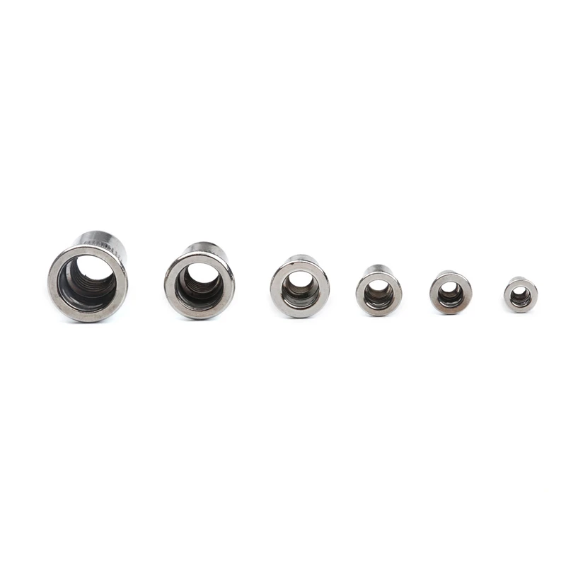 10/20/50pcs Stainless Steel Rivet Nut M3 M4 M5 M6 M8 M10 Flat Head Round Body Knurled Rivnut Cap Threaded Riveted Nuts