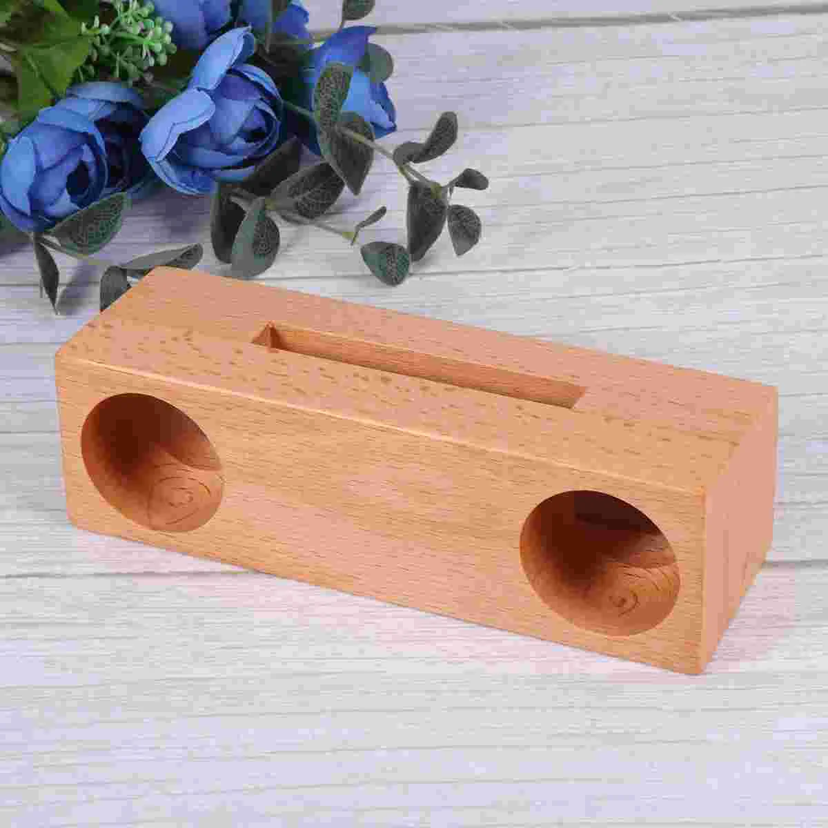   Handyhalter aus Holz für Telefon, wasserdicht, Klangverstärker, Bambus, Kind