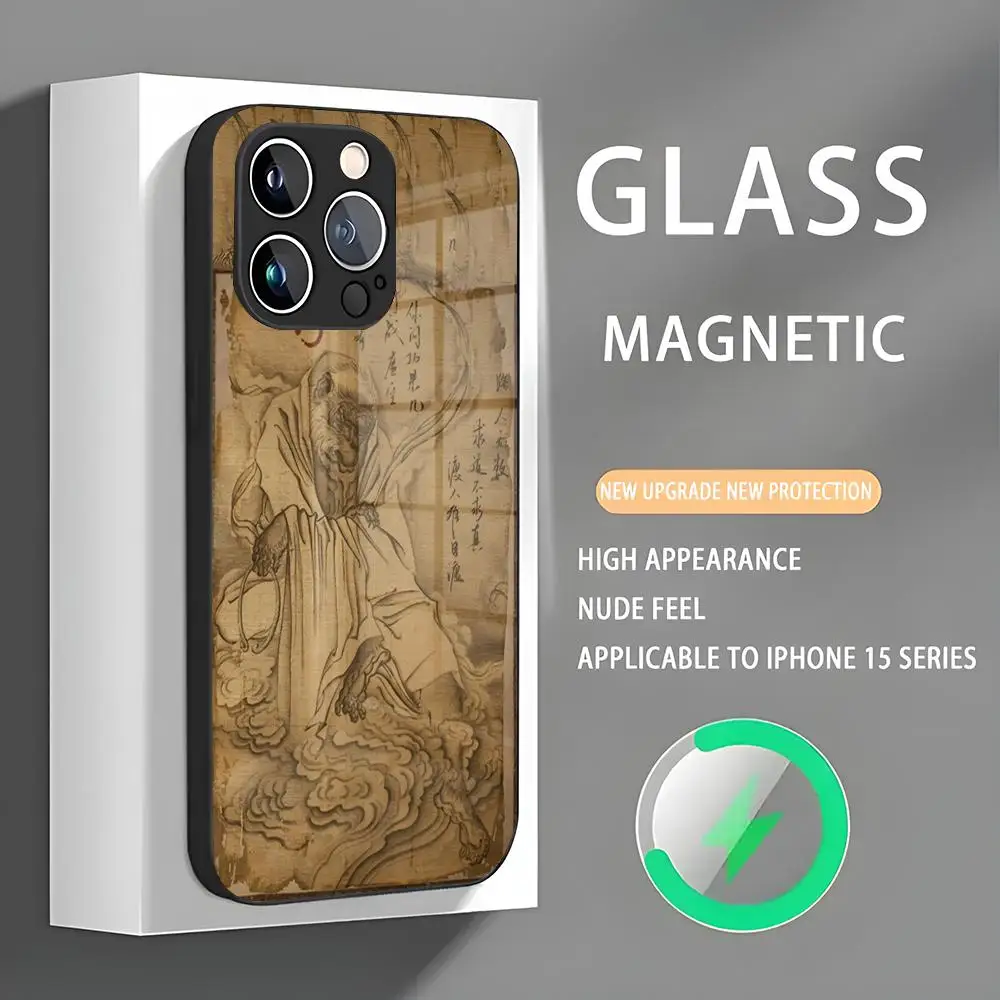 Black Myth Wukong Shadow God Diagram Phone Case Iphone 16 Pro Max Case 15 14 13 12 11 X XR XS XSMAX 8 Plus Mini Pro Max Glass M