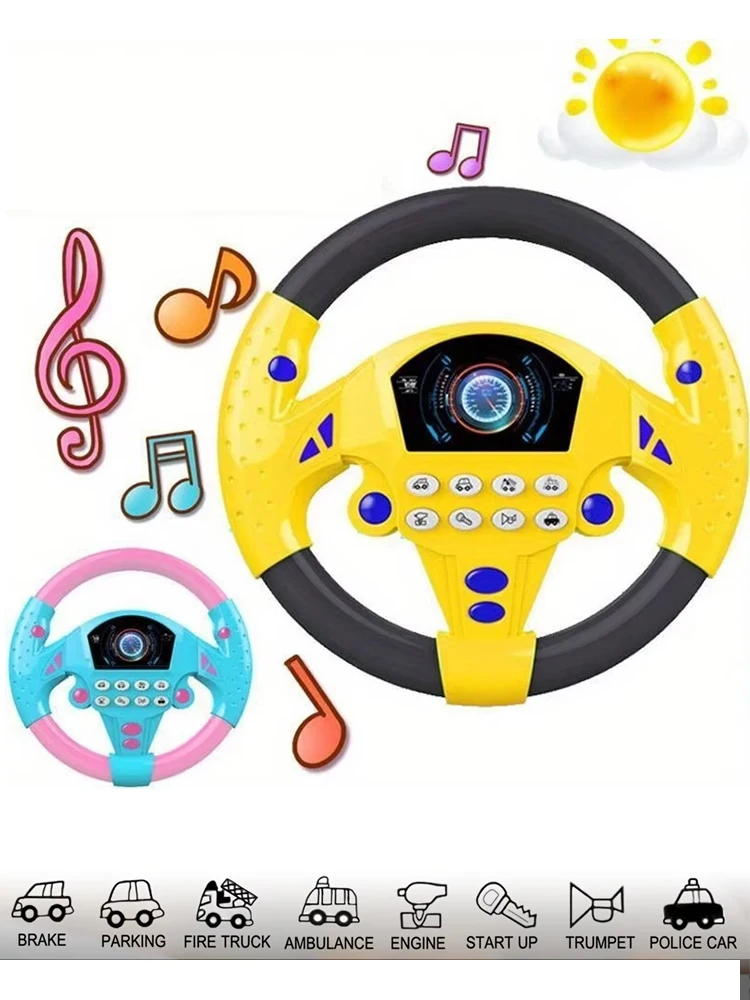Kinder-Spielzeug-Lenkrad Multifunktionales Musikalisches Lernspielzeug Perfektes Geschenk für Ostern Neujahr Frühlingsfest