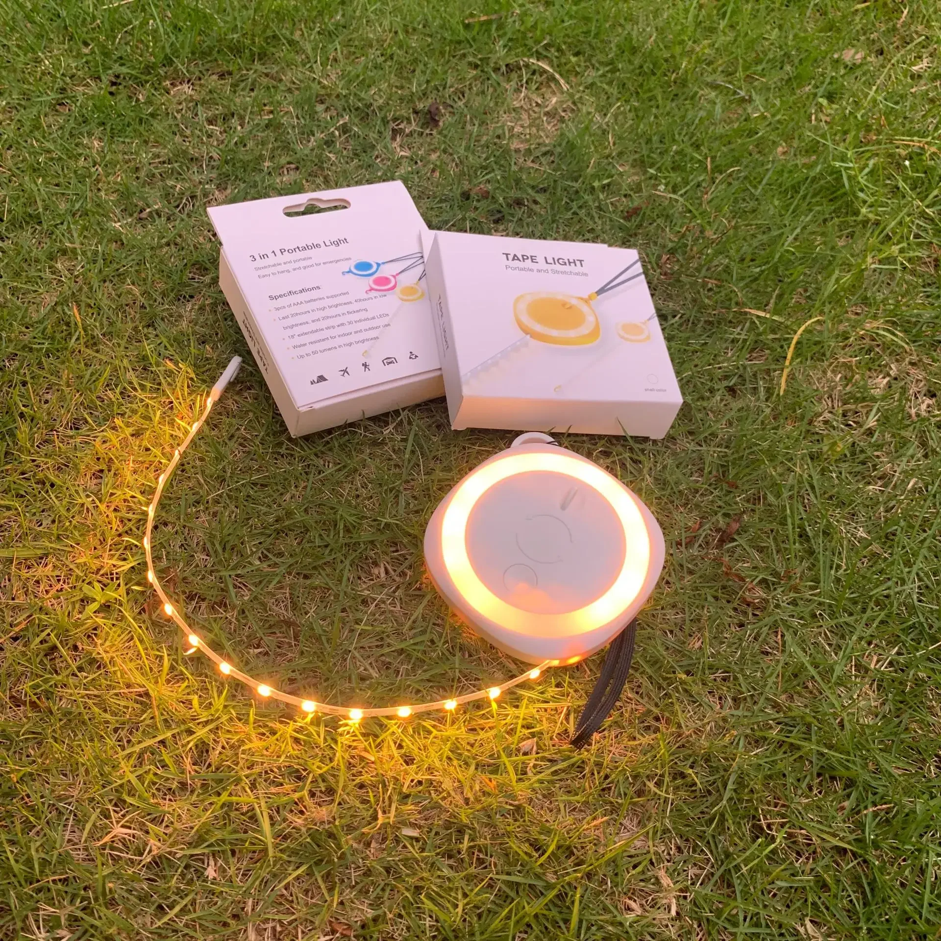 

Outdoor Retractable Portable LED String Light Camping Tent Rechargeable with Tape Measure Atmosphere