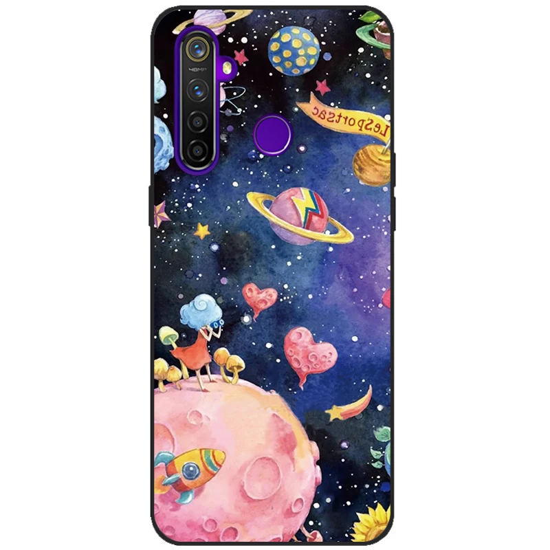 For Realme 5 Case RMX1927 Silicon Soft Phone Cover For OPPO Realme 5 Pro RMX1971 Realme5 5Pro TPU Back Coque Capa Funda