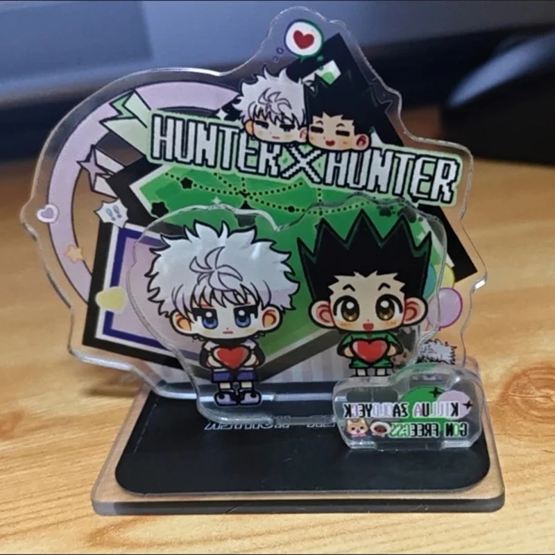 Hot Hunter Cartoon Cosplay Acrylic Figure Stand Anime Surroundings Cute Fan Valley Decoration Dual Person Display Toy Collection view 6