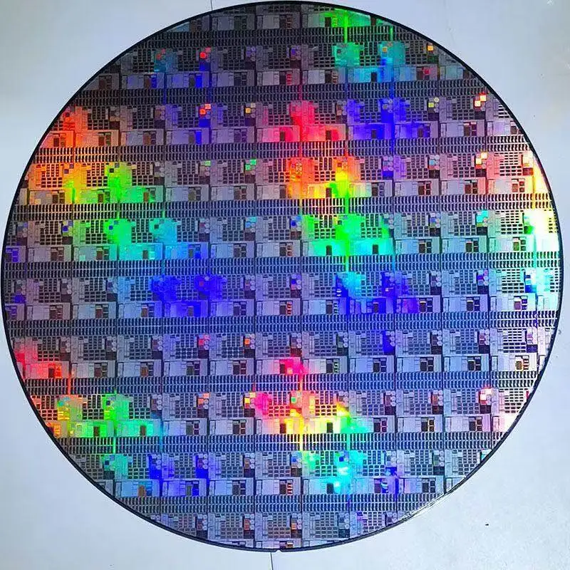Silicon Wafer Semiconductor Wafer Chip Display Decor Piece With Acrylic Stand For Collection Ornament