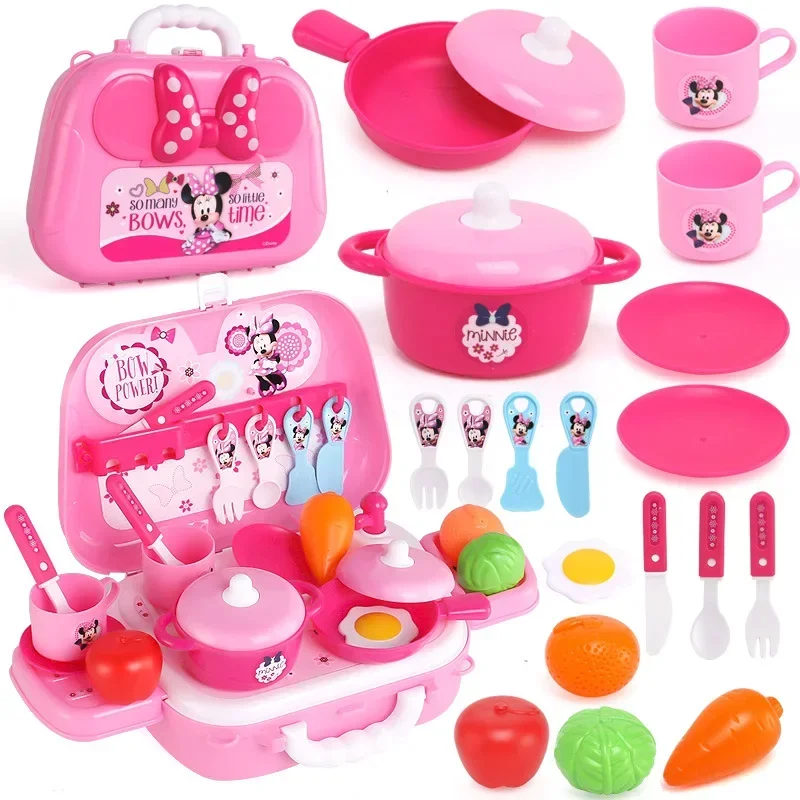 Disney-Juego de maquillaje de Frozen minnie Sophia princess para niños, juego de juguetes de cocina, casa de juegos, regalo para niñas