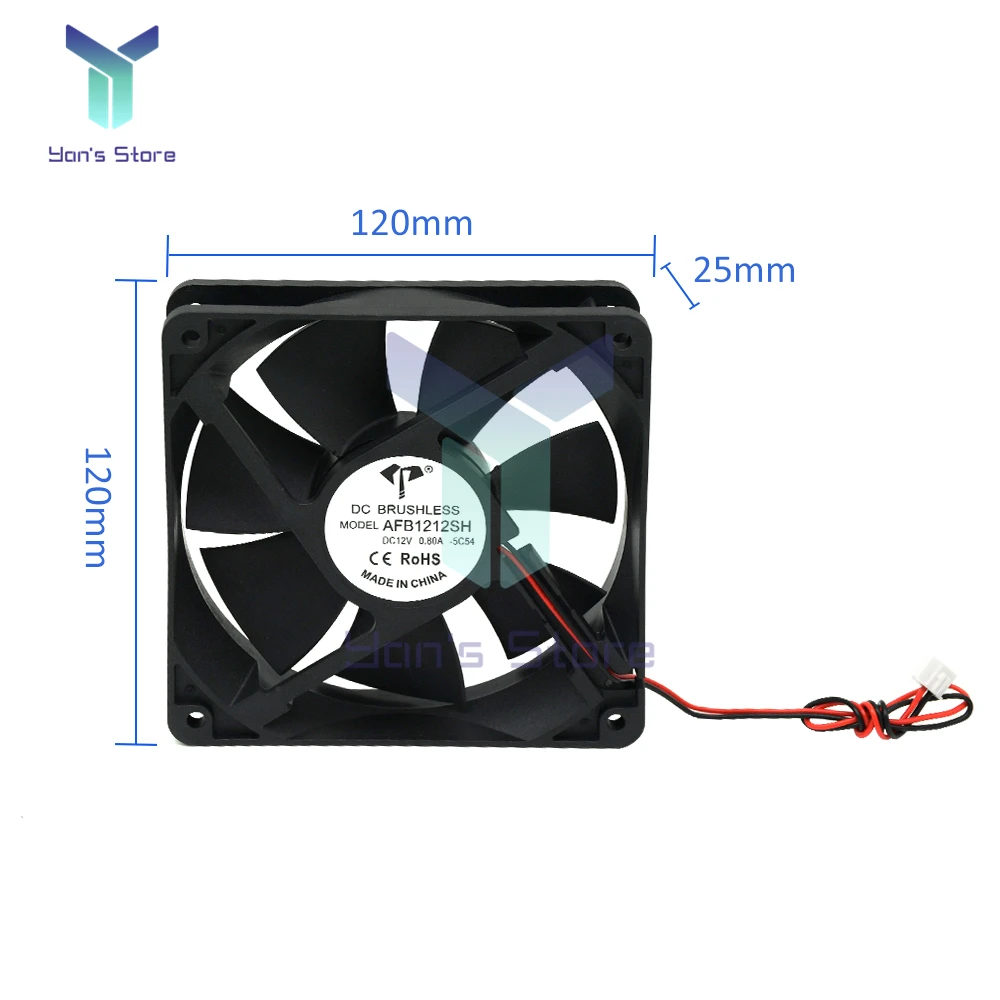 FFB1212SH 4710KL-04W-B56 12025 12V 12CM High Speed Wind Volume Fan for PC computer graphics card case cooling fan