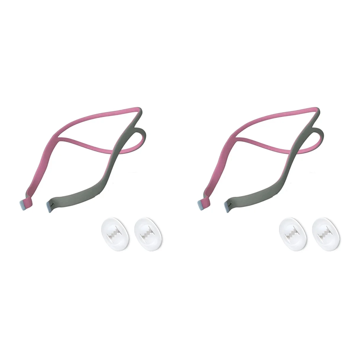 ABZA-2PCS القبعات CPAP استبدال ل Resmed Airfit P10 وسادة الأنف CPAP قناع الأشرطة 2 الأشرطة المرنة و 4 مقاطع التعديل