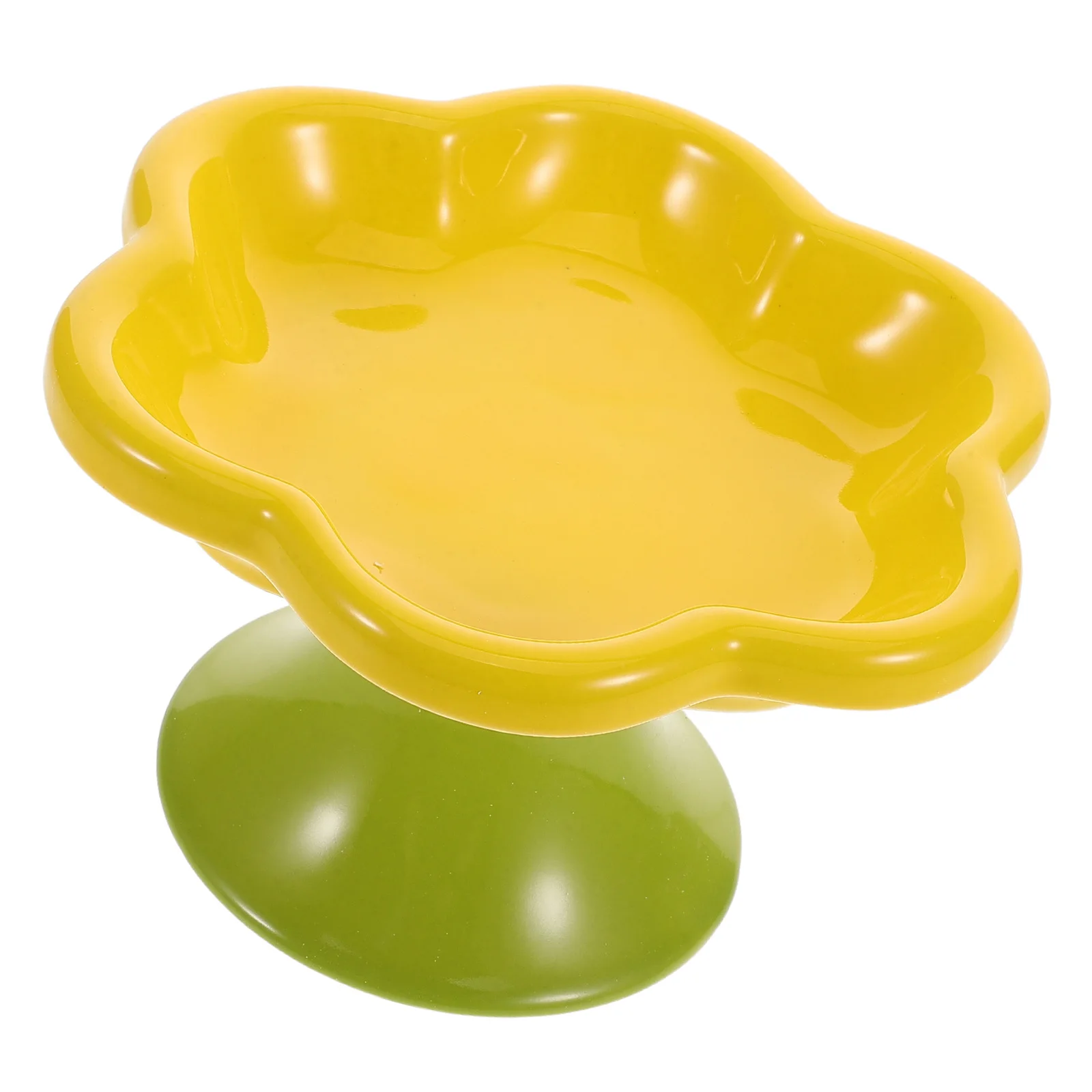 

Flower-shaped Cat Ceramic Material Elevated Design for Indoor Cats Pets Pets Cats Bowls Kitten Bowls Food Water Storage
