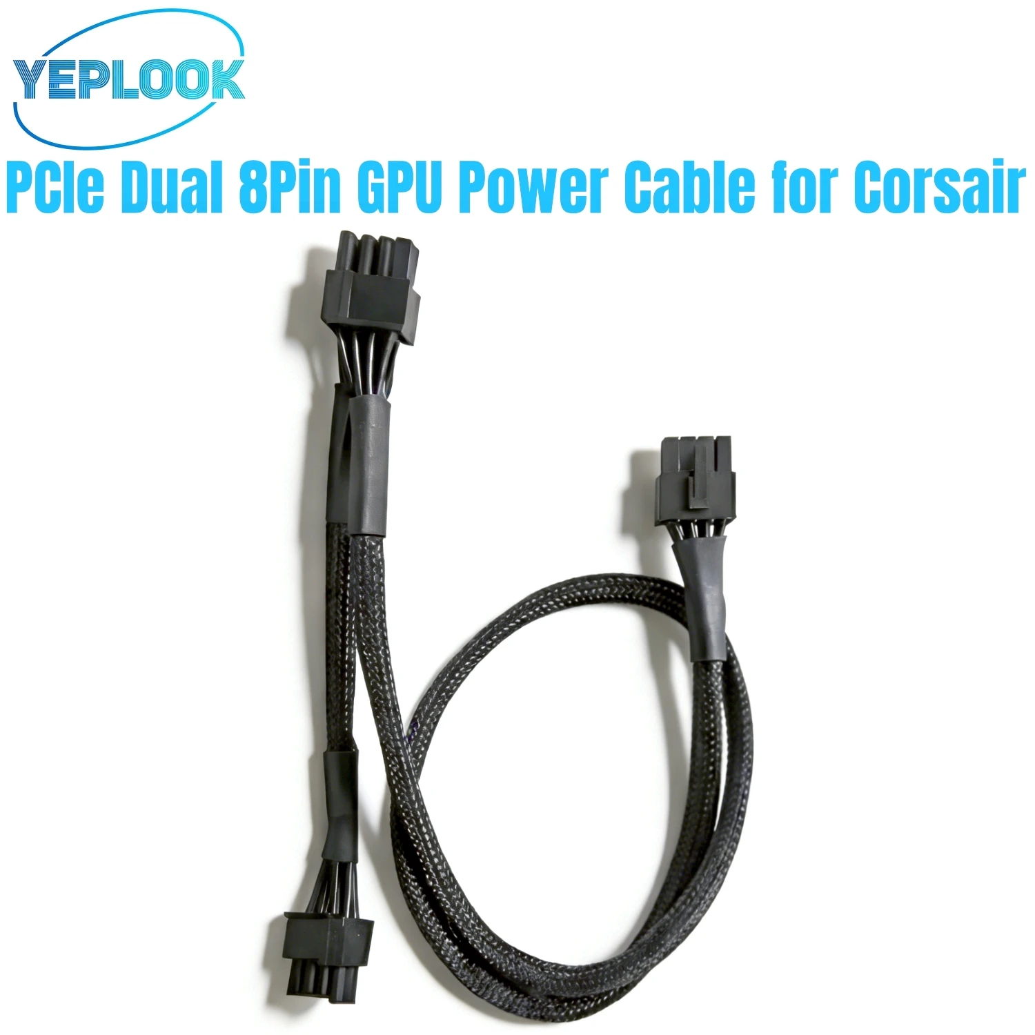 

PCIe GPU Power Cable Dual 8Pin 6+2 Sleeved Net for Corsair CX850M CX750M CX650M CX600M CX550M CX500M CX450M CX430M Modular Power