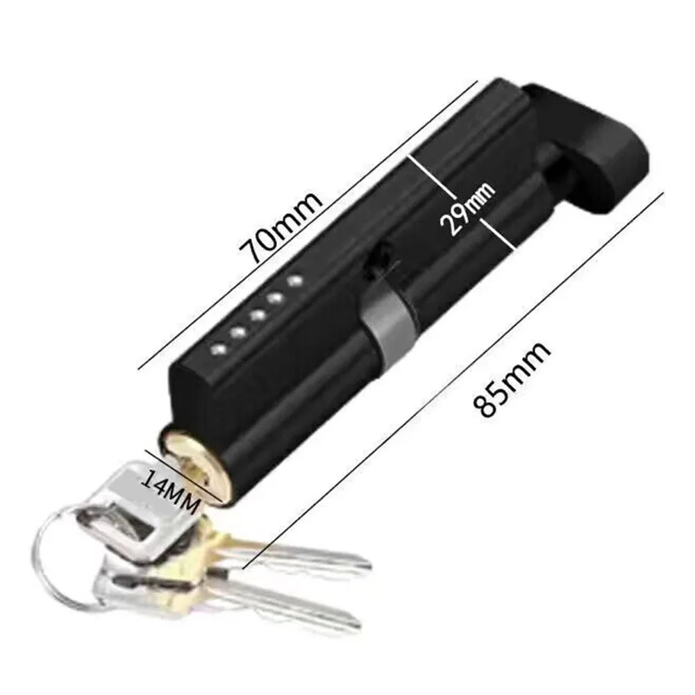 Cylinder Hardware Door Skew Lock Interior Door Lock Wooden Door Handle Universal  Anti-theft Door Lock Cylinder With 3 Keys