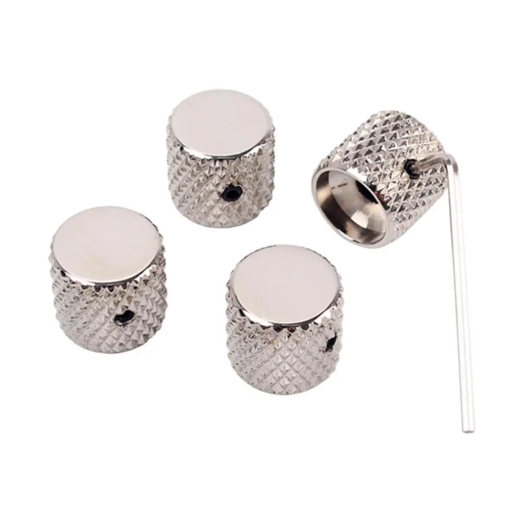 Guitarras Controle Dome Knobs Liga 20mm Guitarra Musical Accs Níquel