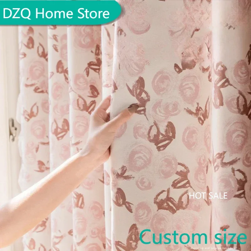 

French Romantic Retro Girl Curtains for Living Room Bedroom Dining Room American Countryside Style Semi Transparent Curtains