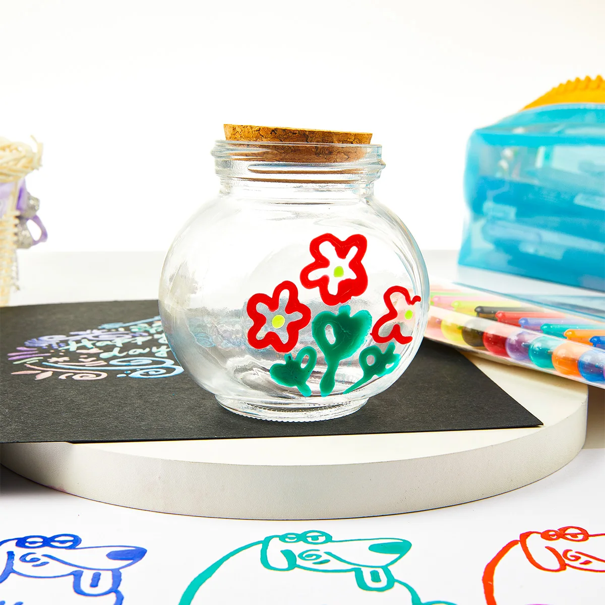 12 عبوة من أقلام الجيلي الملونة ثلاثية الأبعاد، أقلام رصاص ملونة مبتكرة مرسومة يدويًا، مثالية للتلوين والرسم والوضع العلامات على اللوازم المدرسية #6