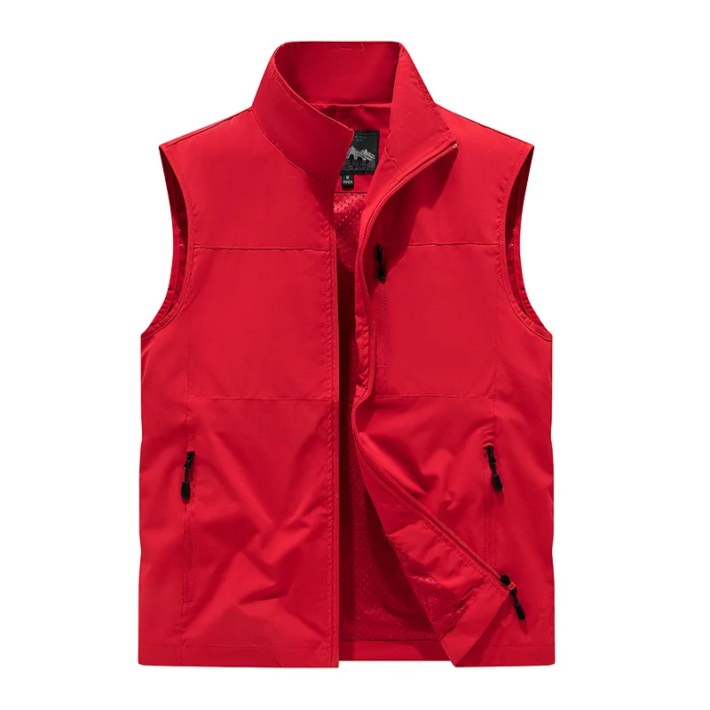 New Summer Men Outdoor Mesh Quick Drying Vests Thin Waistcoats Climbing Sleeveless Jackets Men Fishing Breathable Cargo Vests 6X