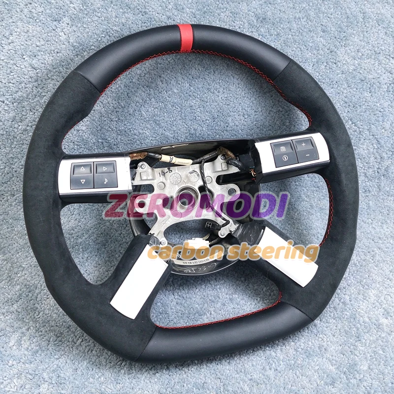 For Dodge Chrysler 300C 2007 2008 2009 2010 2011 2012 Challenger Leather Steering Wheel Customized