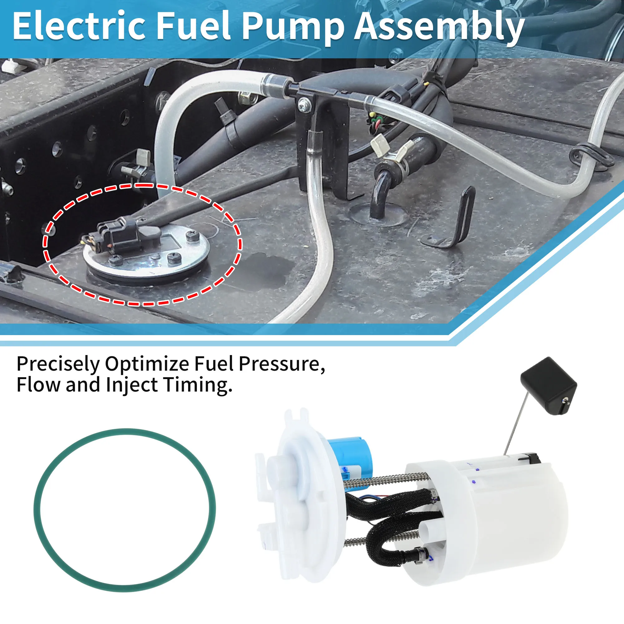 

X Autohaux Car Electric Fuel Pump Assembly Auto Fuel Filter Pump Module No.170403AN0E for Nissan Versa Micra L4 1.6L Petrol
