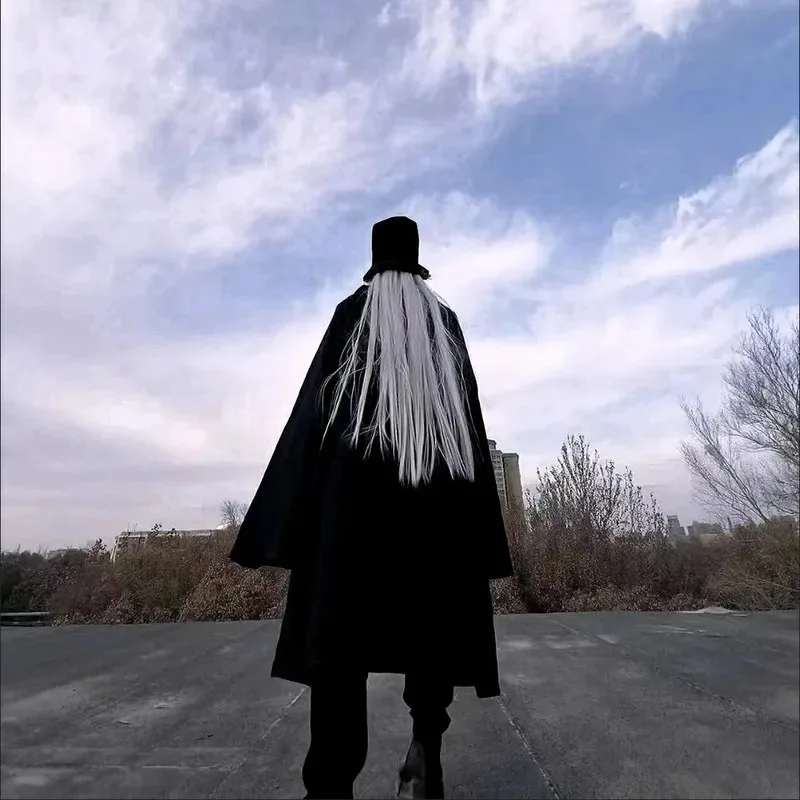 

zizi 2025 Black Butler Under Taker Costume Wig Kuroshitsuji Anime Cosplay Adult Men Halloween Party Outfits with Hat