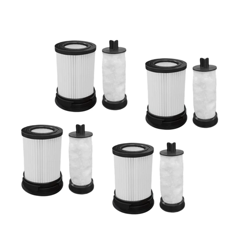 4 Set Replacement Hepa Vacuum Filters for Miele TriFlex HX1 FSF 3 in 1 Cordless Stick Vacuum Cleaners