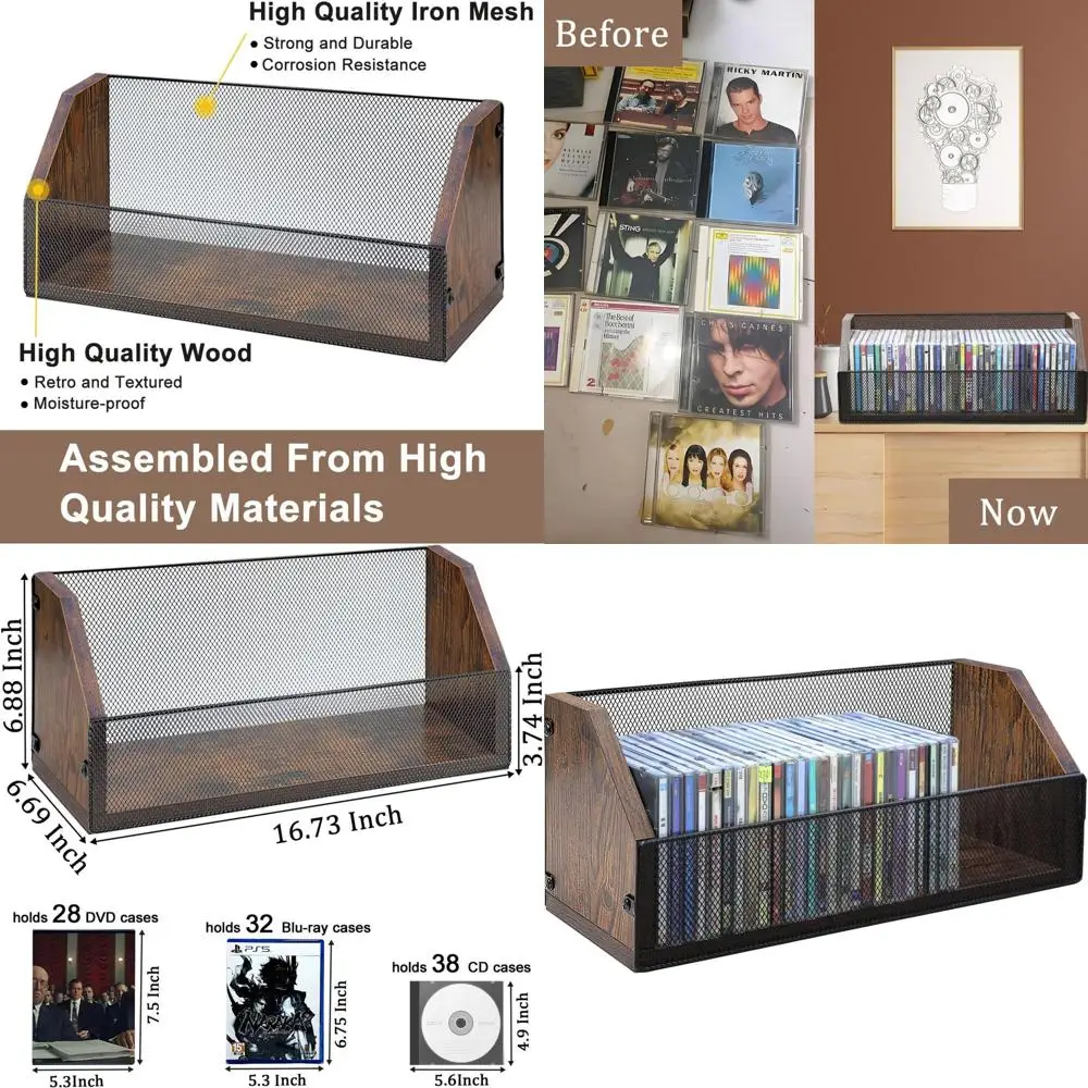 

Стойка для хранения CD-дисков — вмещает 38 стандартных и 76 тонких CD-дисков, настольная или напольная подставка, для демонстрации медиа и других предметов.