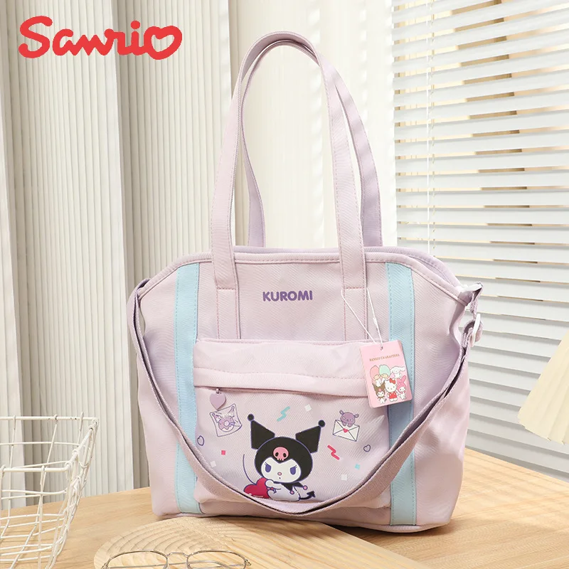 Anime Sanrio Hello Kitty Kuromi torby na ramię Hangyodon torba Crossbody kreskówka o dużej pojemności dziewczęce serce torba do przechowywania