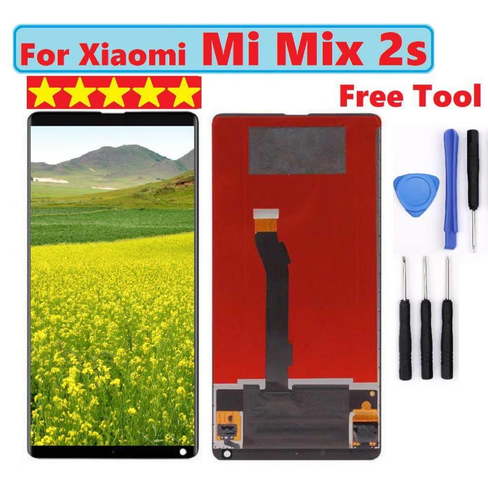 For Xiaomi Mi Mix 2S Mix2S LCD Display Touch Screen New Digitizer Replacement Assembly Glass Panel 5.99 For Xiaomi Mi Mix 2S