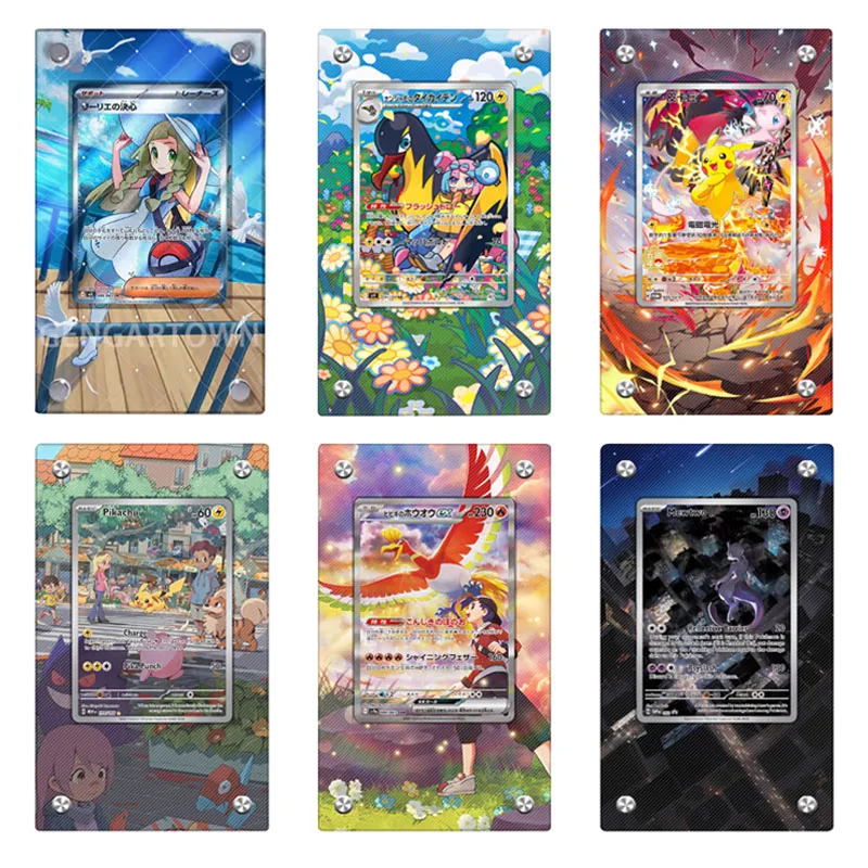 

Карманная коллекция карт Monster Brick Lillie Marnie Tauros Mewtwo, классическая игровая коллекция, подставка для карточек, фоторамка без карточек