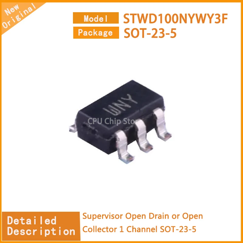 20Pcs/Lot  New Original  STWD100NYWY3F STWD100 Supervisor Open Drain or Open Collector 1 Channel SOT-23-5