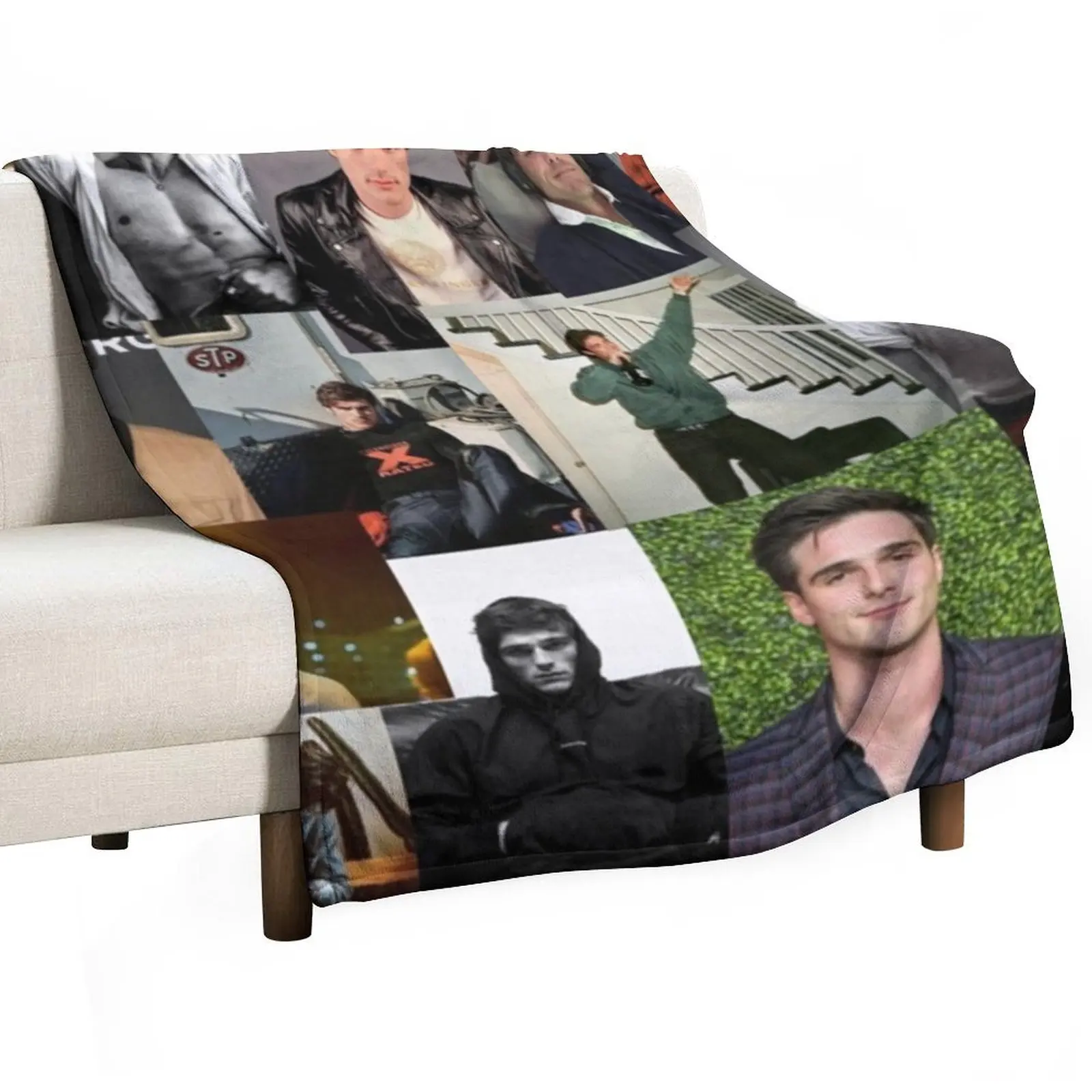 Jacob Elordi pic collage Throw Blanket Blankets For Bed For Sofa Thin Luxury Designer Flannel Fabric Blankets