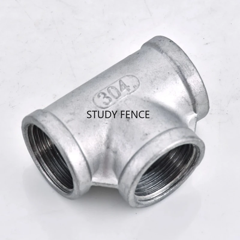 

1 шт. тройник из нержавеющей стали 304, гнездовой адаптер, Т-образное прямое соединение для труб, бытовая техника, фитинги для труб, DN6-DN80