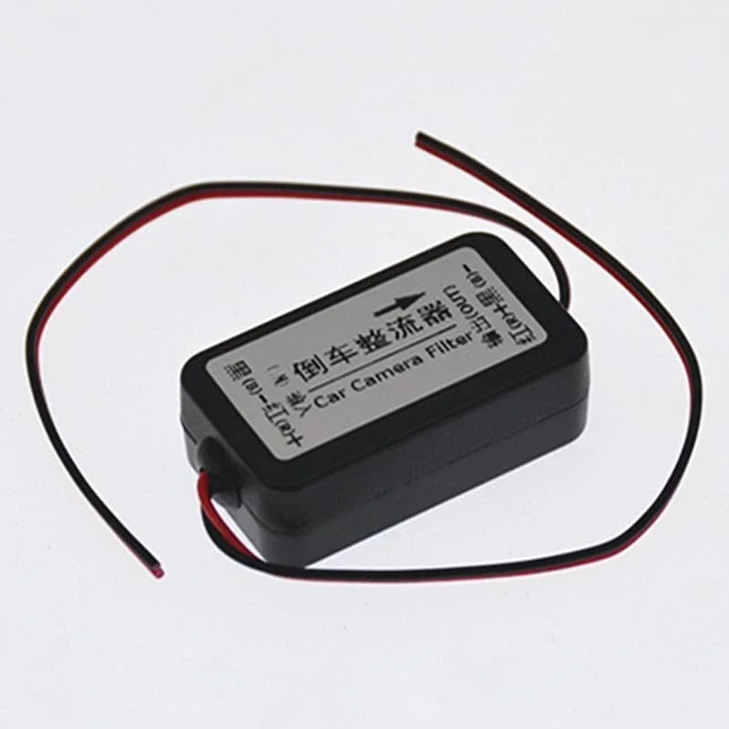 12V DC Power Relay Capacitor Filter Rectifier for Car Rear View Backup Camera Auto Car Eliminate interference Connector