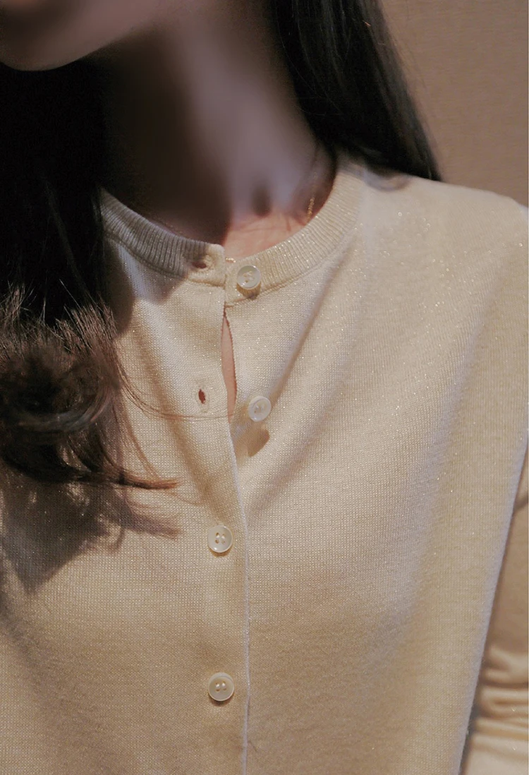 2024 New Women Cashmere Cardigan sweater Autumn and Winter Cashmere Knitted Loose O-Neck cashmere Cardigan  Female