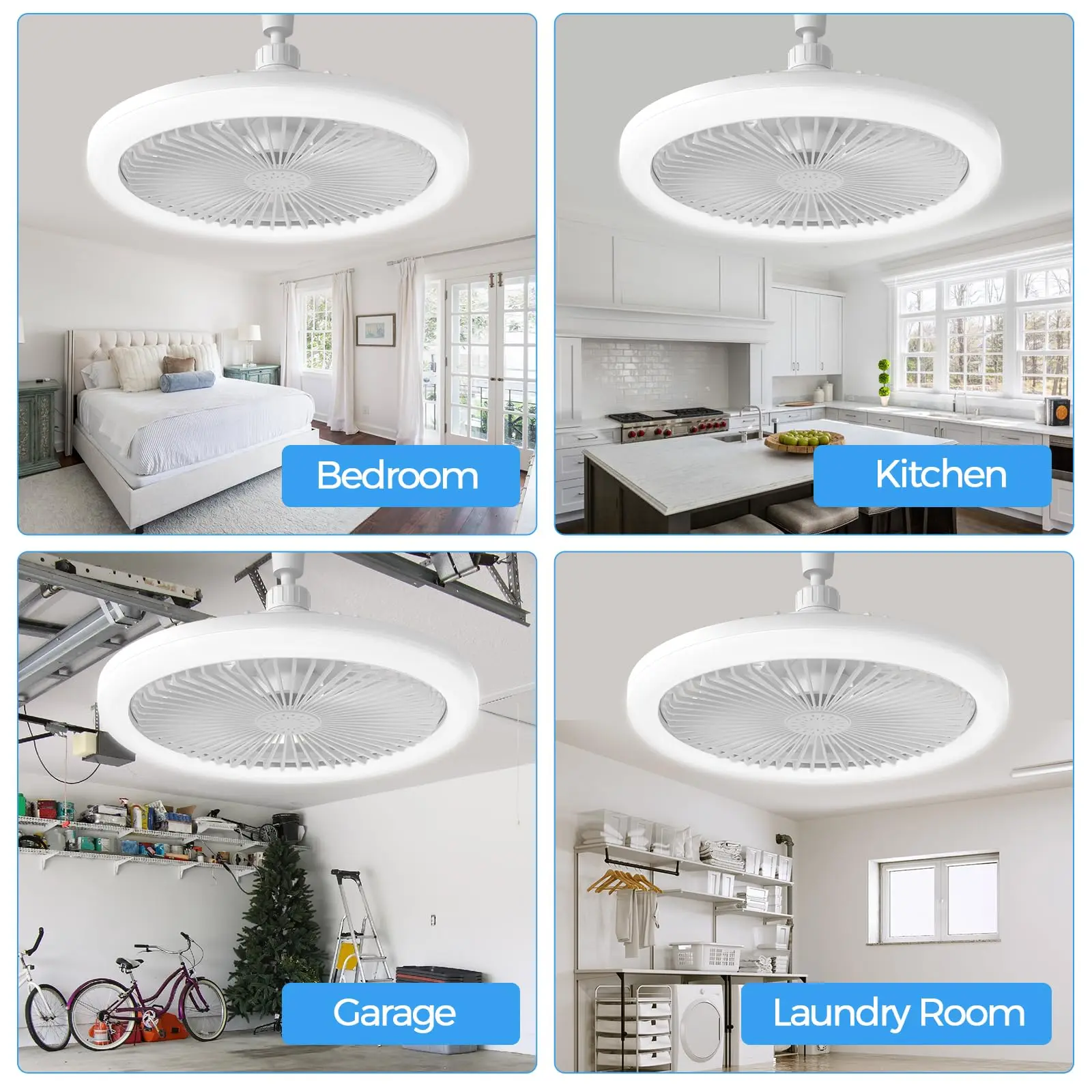 Lampada da soffitto per uso domestico IRALAN con ventola universale lampada integrata decorazione per interni illuminazione lampada da soffitto con