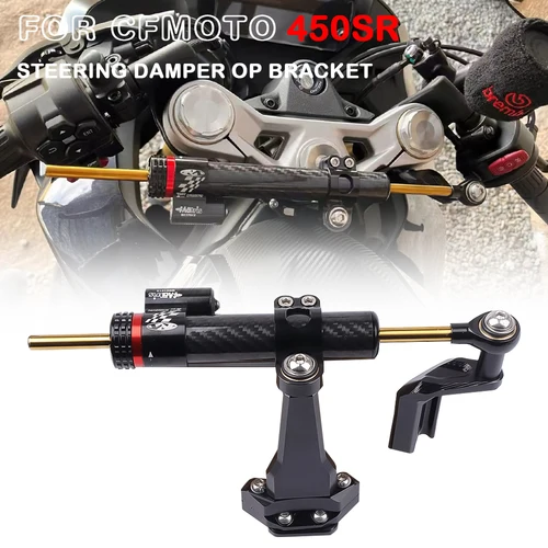 Para CFMOTO 450SR 450 SR 2021 2022 2023 2024 accesorios de motocicleta montaje estabilizador de amortiguador de dirección ajustable