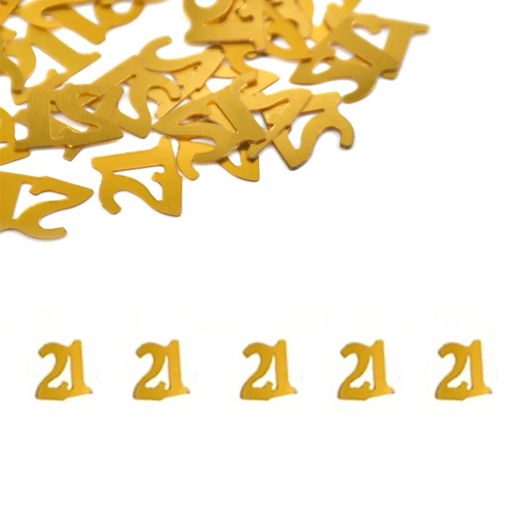15 g/zak Digitale Gouden Confetti Glitter Nummer 18/21/30/40/50/60/70 Papierresten Verjaardagsfeestje Verjaardag Bruiloft Decoratie