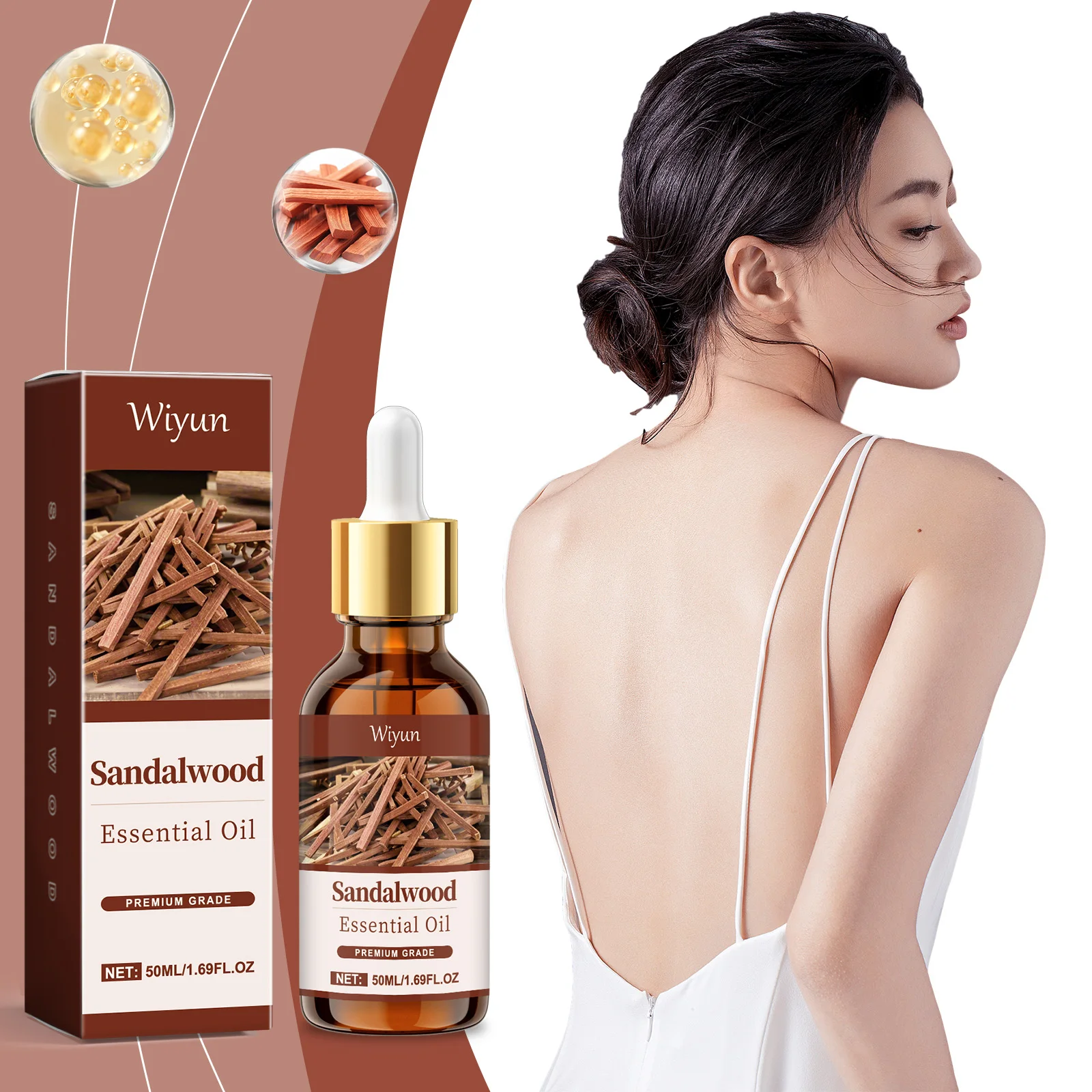Sandalwood Massage Essential Oil Moisturizing Soothing Nourishing Repair Damaged Hair Smooth Woody Fragrance Body Essential Oil
