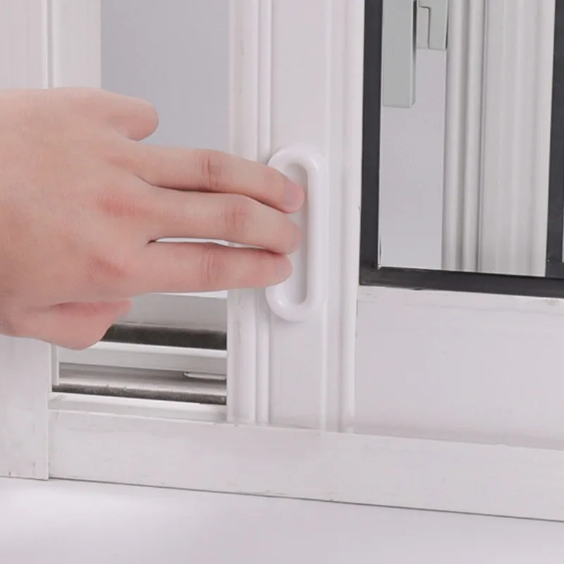 4 Pieces Door and Window Handle French Window Self Adhesive Handles Cupboards & Draws Auxiliary Handles Stick-on Pull Handles