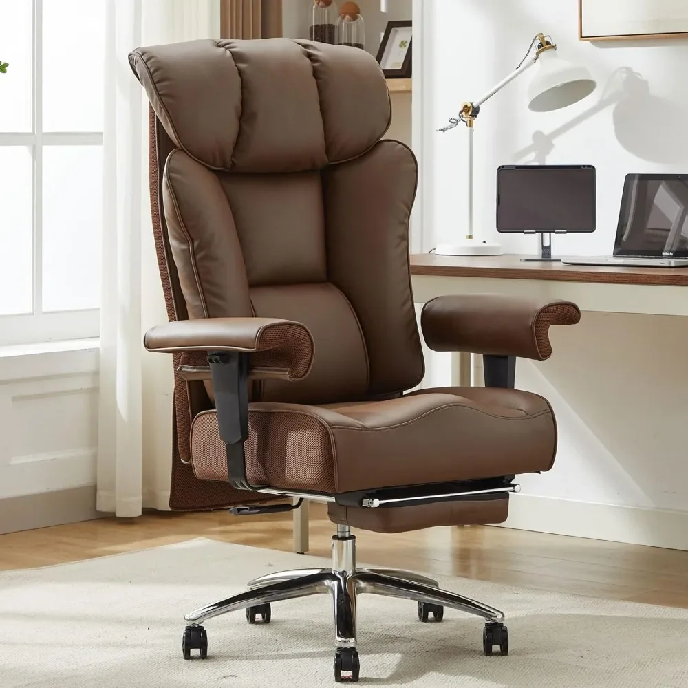 Ergonomic Administrative Office Chair Suitable for Overweight Individuals (450 Pounds), Computer Chair with Foot Pedals